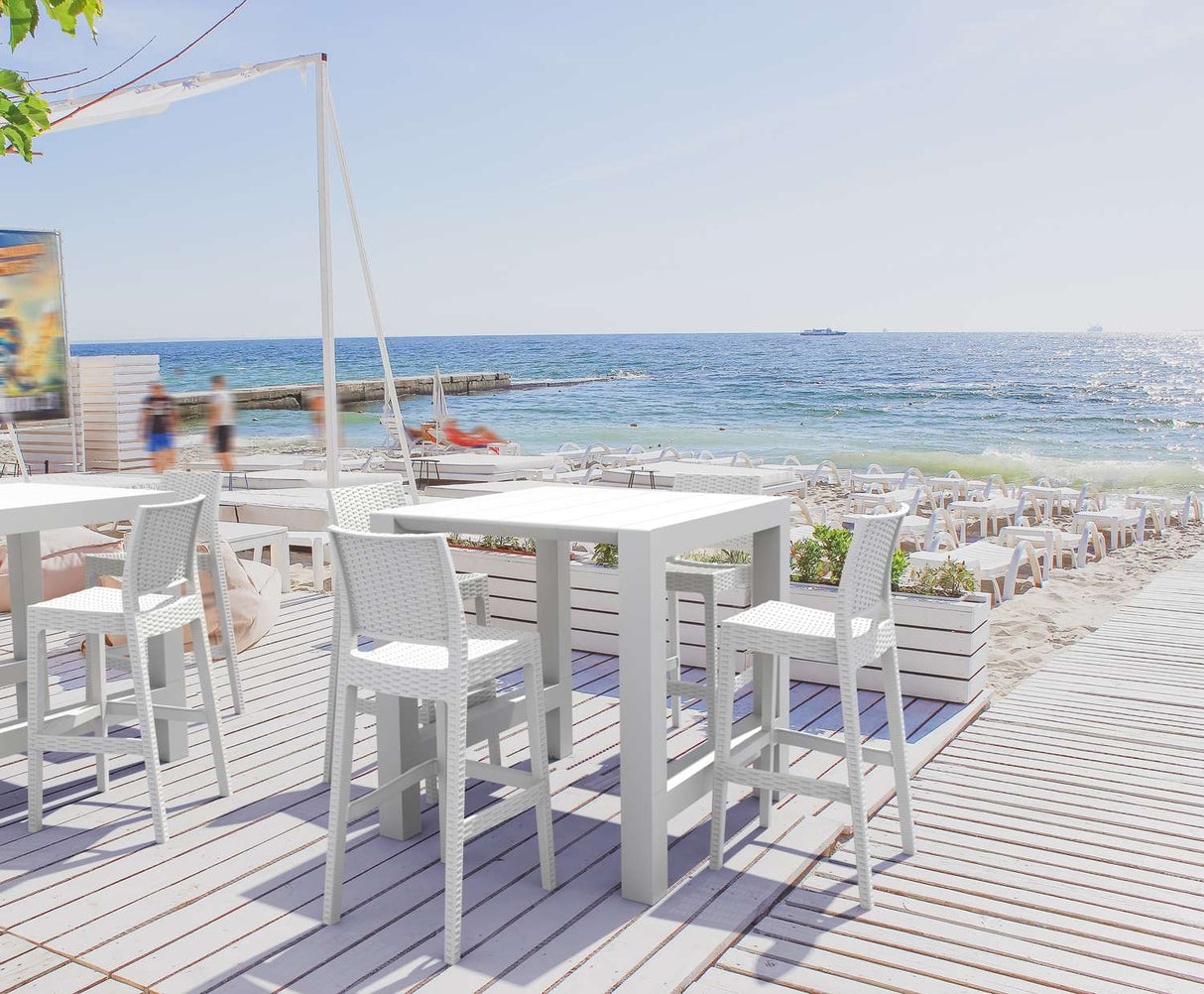 FL Vegas Hospitality Outdoor Extendable Bar Table