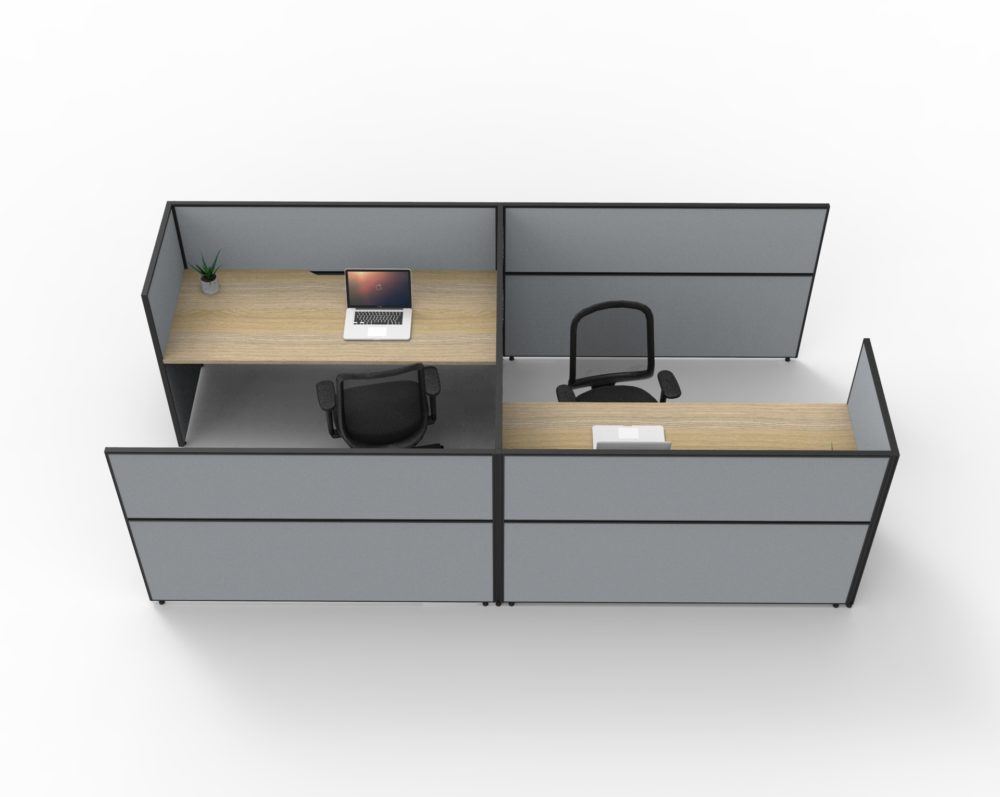RL SHUSH30 Cubicle Screen System for 2 Person