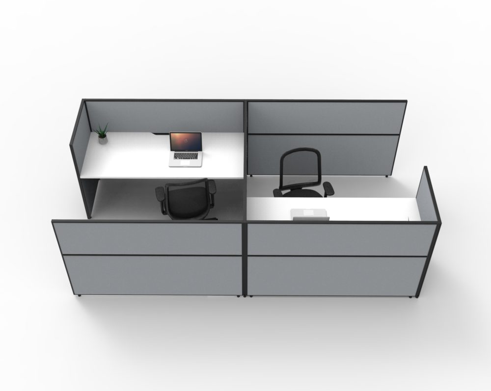 RL SHUSH30 Cubicle Screen System for 2 Person