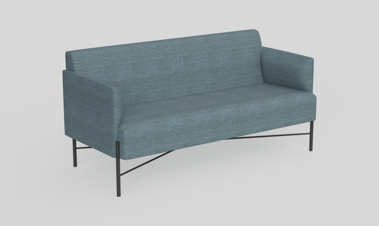 OL Avalon Fabric Upholstered Reception Area 2 Seater Sofa