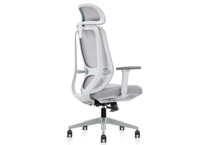 DD Nova Mesh Back Light Grey Task Chair with Headrest