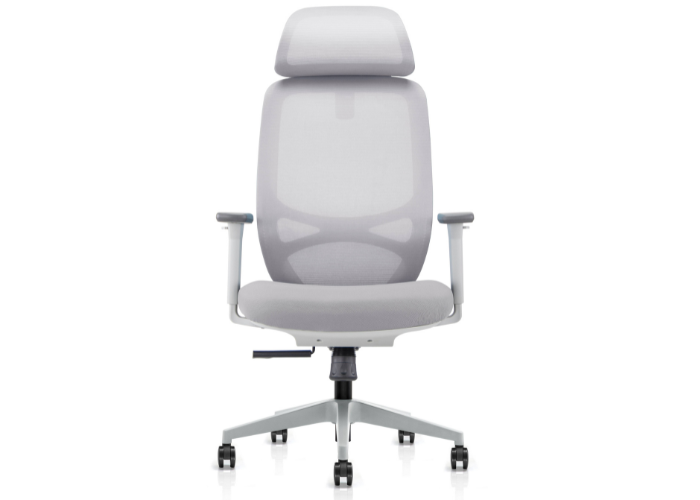 DD Nova Mesh Back Light Grey Task Chair with Headrest