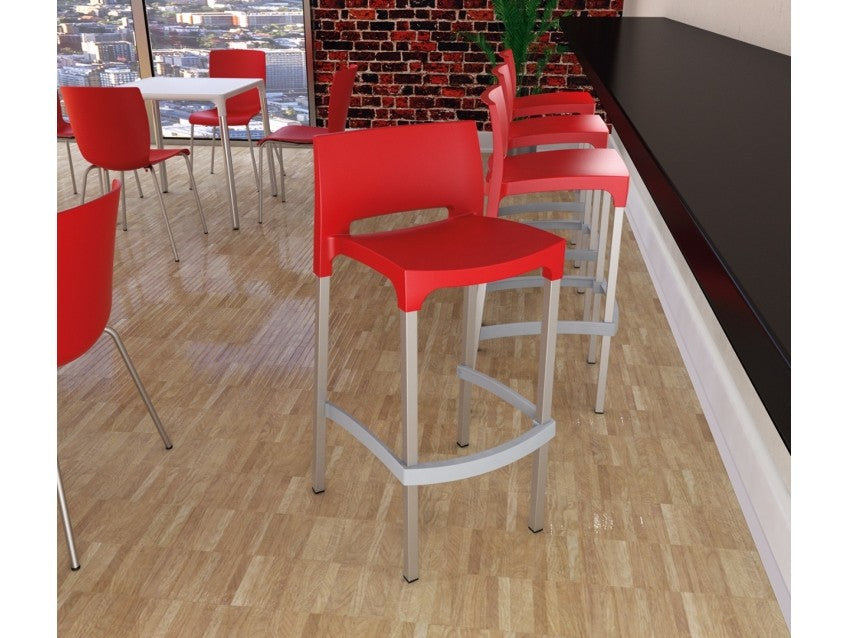 FL Gio Hospitality Outdoor Stackable Bar Stool