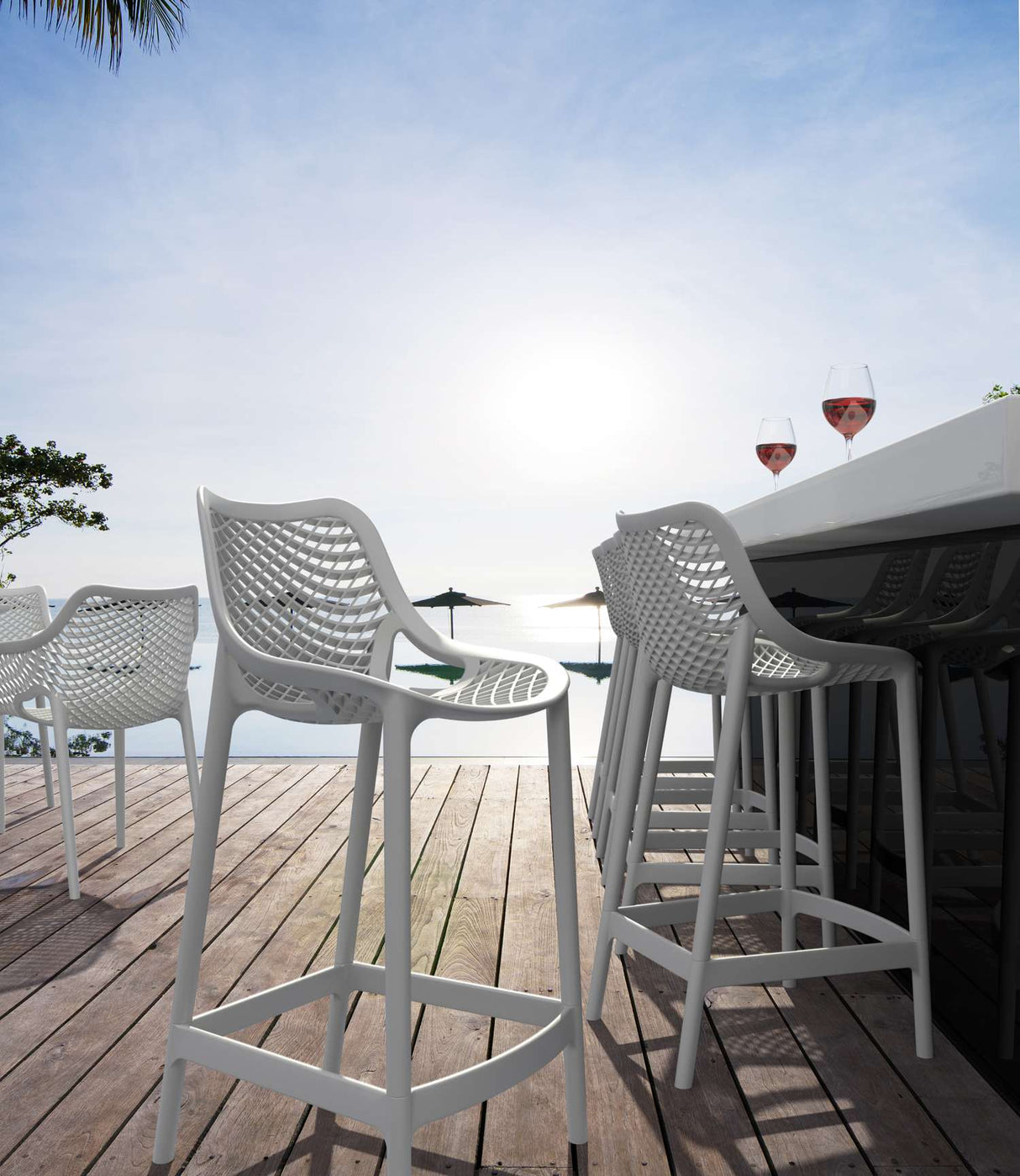 FL Air Hospitality Outdoor Counter Stool