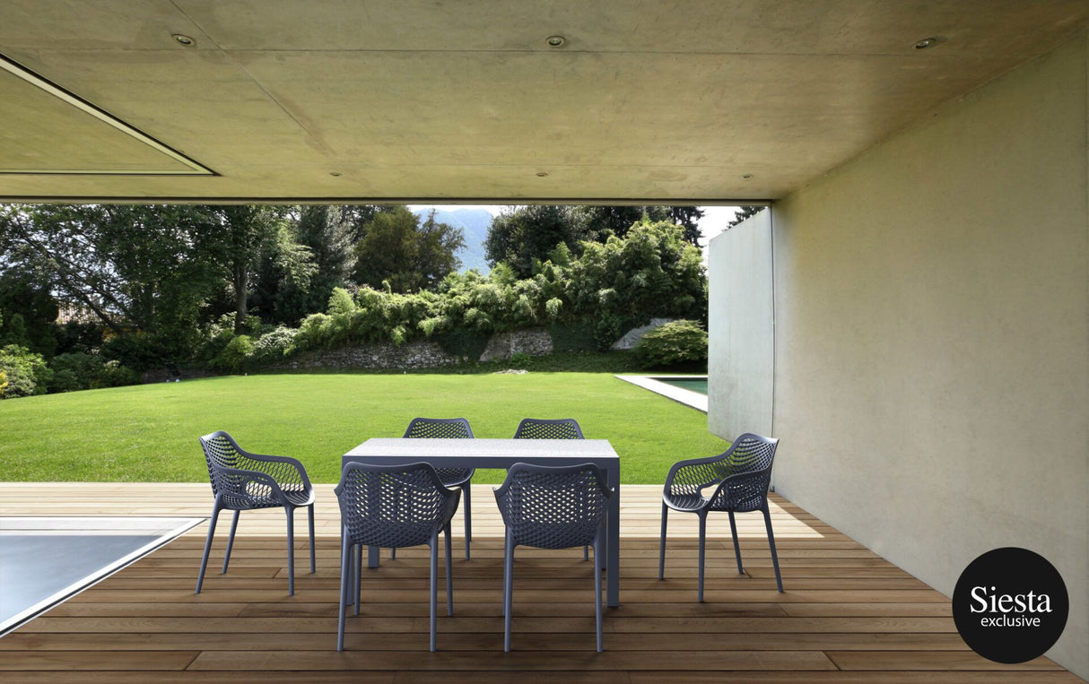 FL 7 Piece Dining Setting with Air XL Armchair