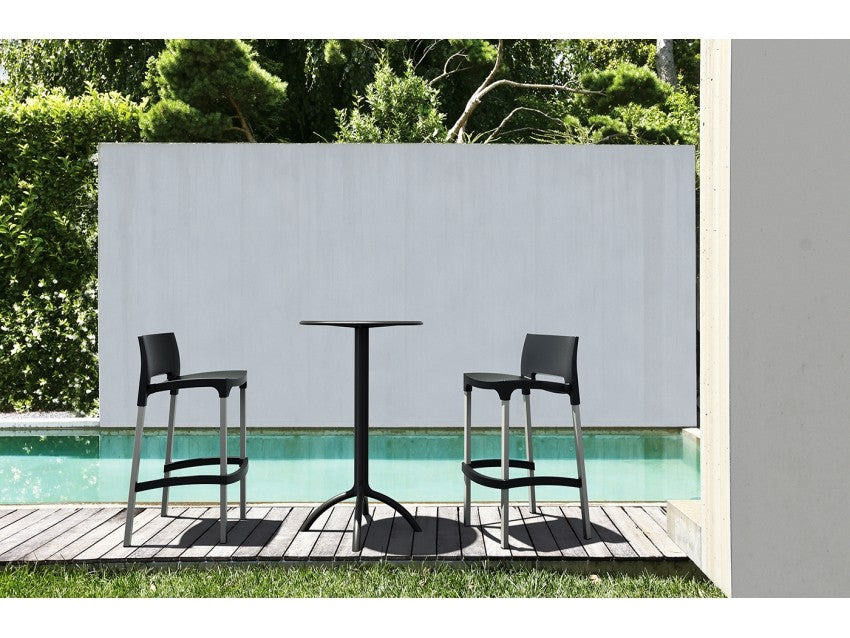 FL Gio Hospitality Outdoor Stackable Bar Stool