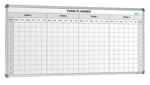 VC 4 Term School Planner Whiteboard