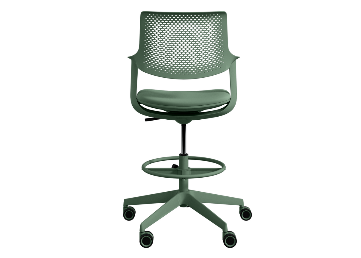 DD Loki Fabric Upholstered Seat Drafting Chair