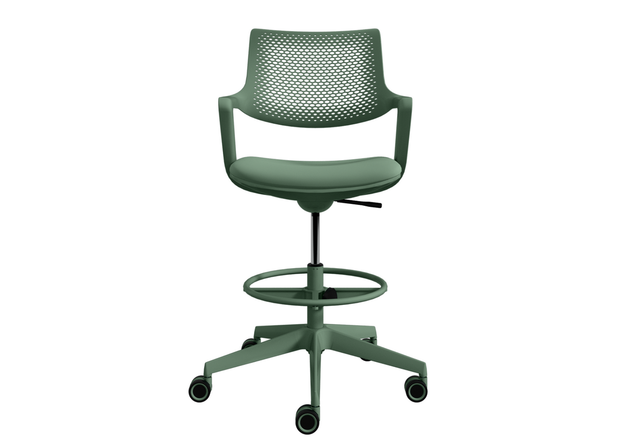 DD Loki Fabric Upholstered Seat Drafting Chair