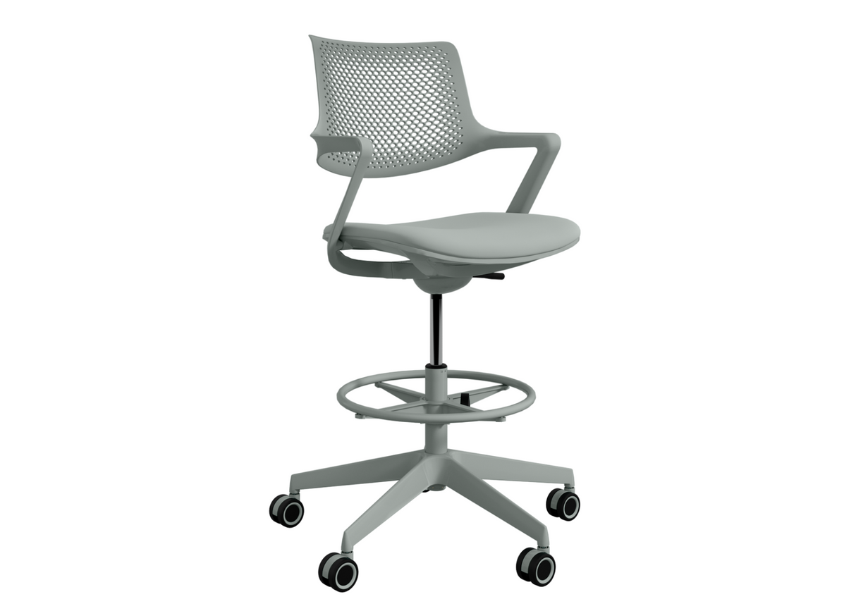 DD Loki Fabric Upholstered Seat Drafting Chair