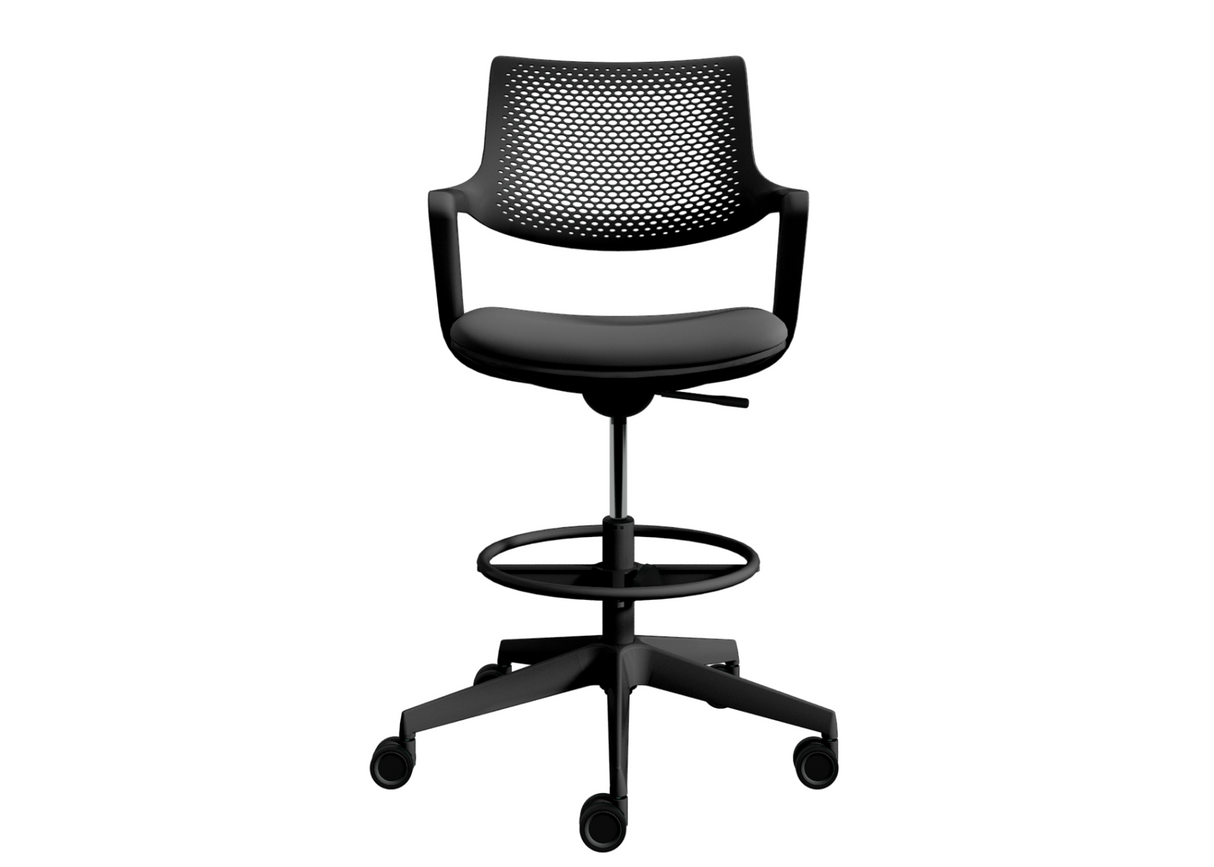 DD Loki Fabric Upholstered Seat Drafting Chair