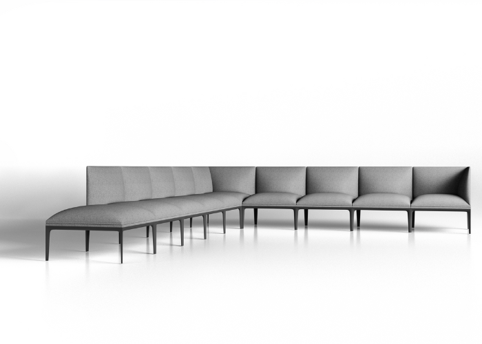 DD Kinetic Straight Back Fabric Upholstered Breakout Seating
