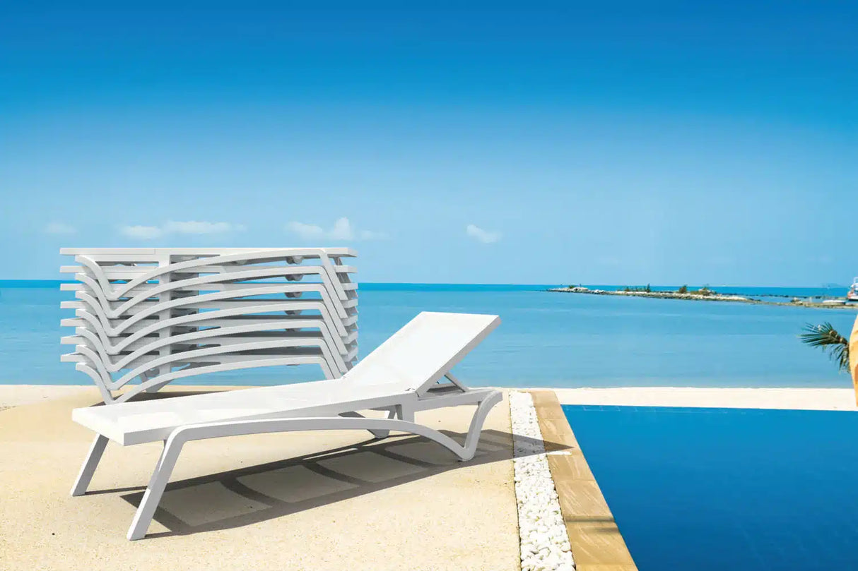 FL 4 Pacific Poolside Sunlounger with 3 Ocean Side Table Package