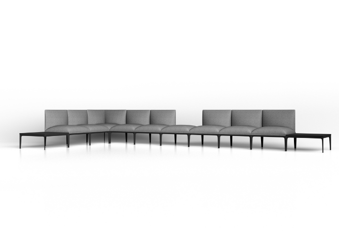 DD Kinetic Straight Back Fabric Upholstered Breakout Seating