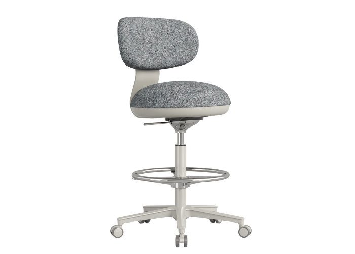 DD Bubble Fabric Upholstered Drafting Chair