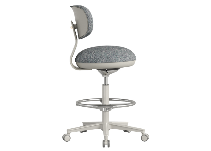 DD Bubble Fabric Upholstered Drafting Chair