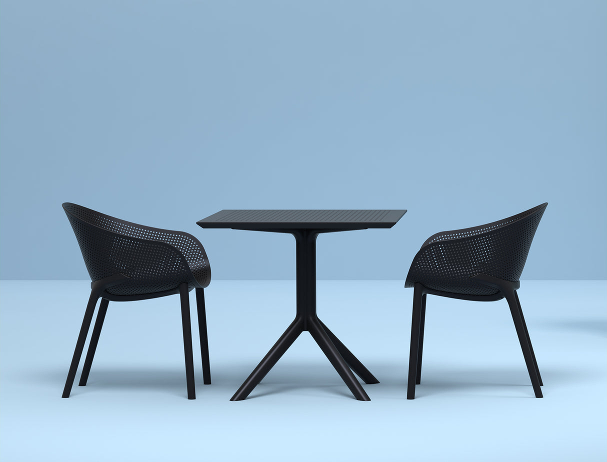 FL Sky Hospitality Square Outdoor Dining Table