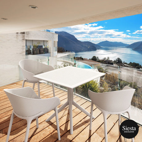 FL Sky 4 Peace Hospitality Square Folding Dining Table & Chair Set