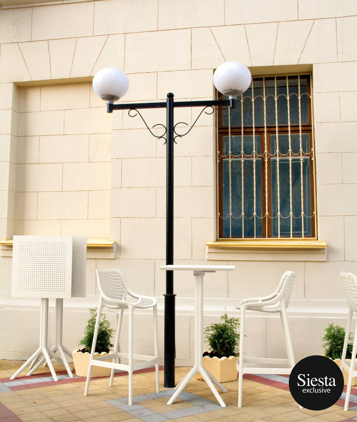 FL Sky Hospitality Square Folding Bar Table & Barstool Set