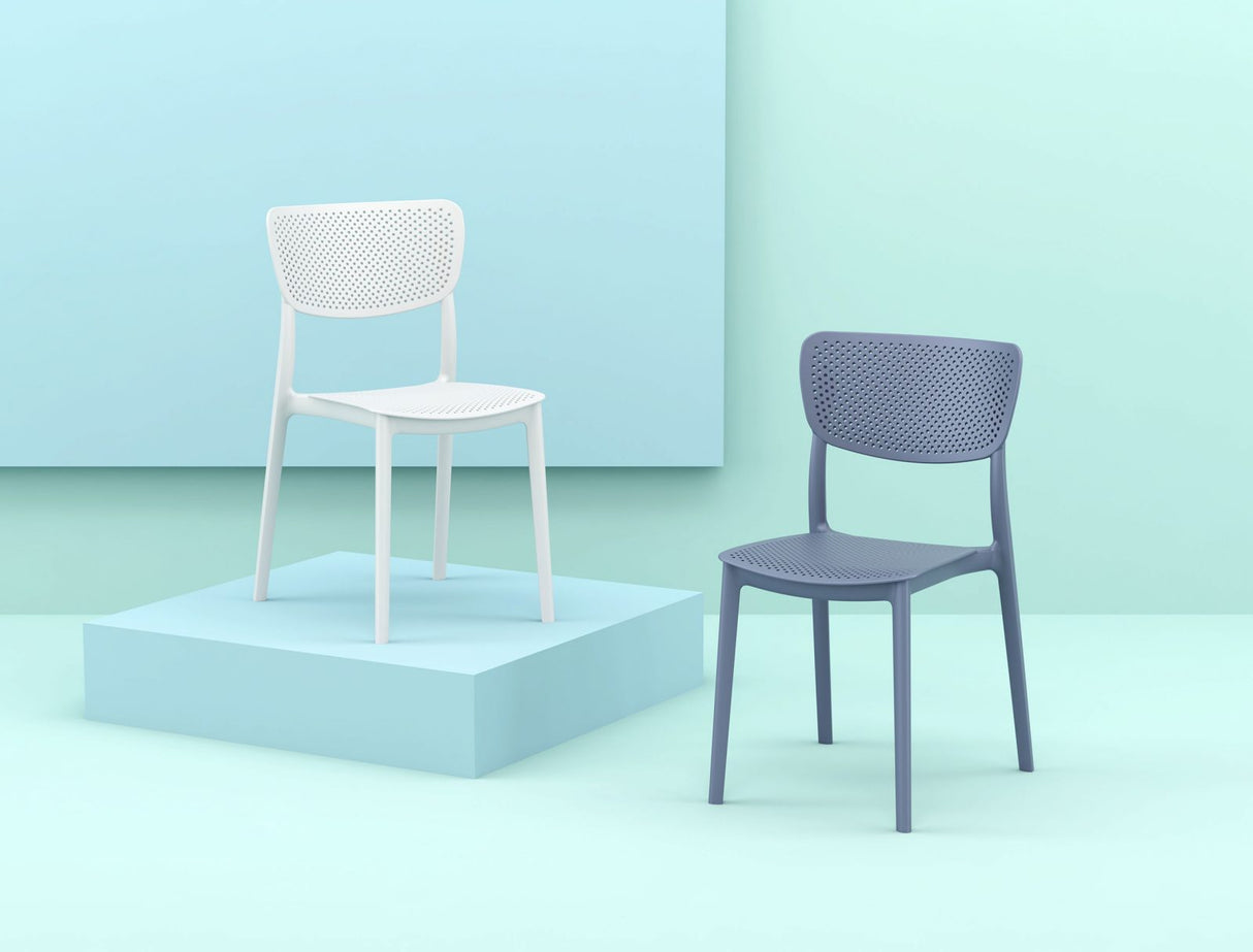 FL Lucy Hospitality Outdoor Stackable Chair with Cushion