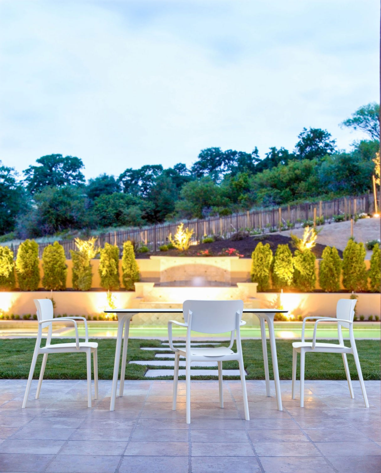 FL Lisa Hospitality Outdoor Stackable Armchair