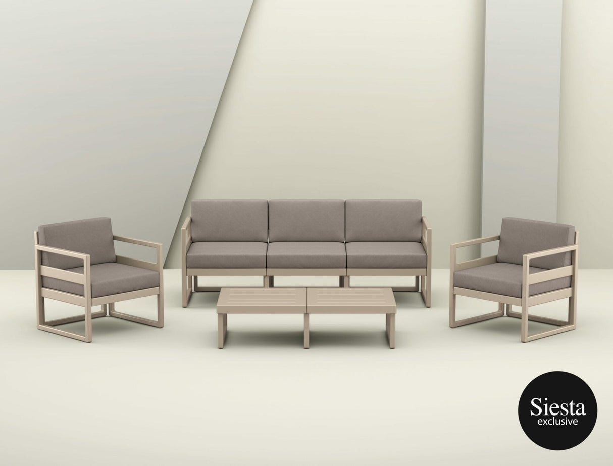 FL Mykonos Hospitality Outdoor XL Lounge Set with Cushion