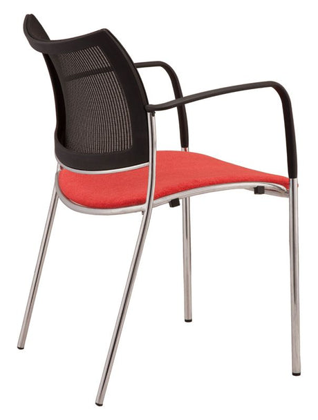 GP Element Upholstered Fabric Seat with Arms & Mesh Back