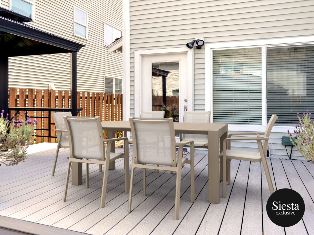 FL 11 Piece Outdoor Lounge Setting with Vegas Extendable Table
