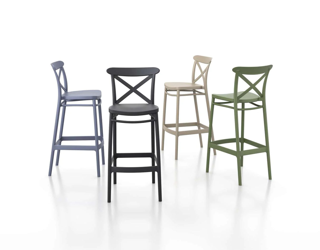 FL Crossback Hospitality Outdoor Barstool