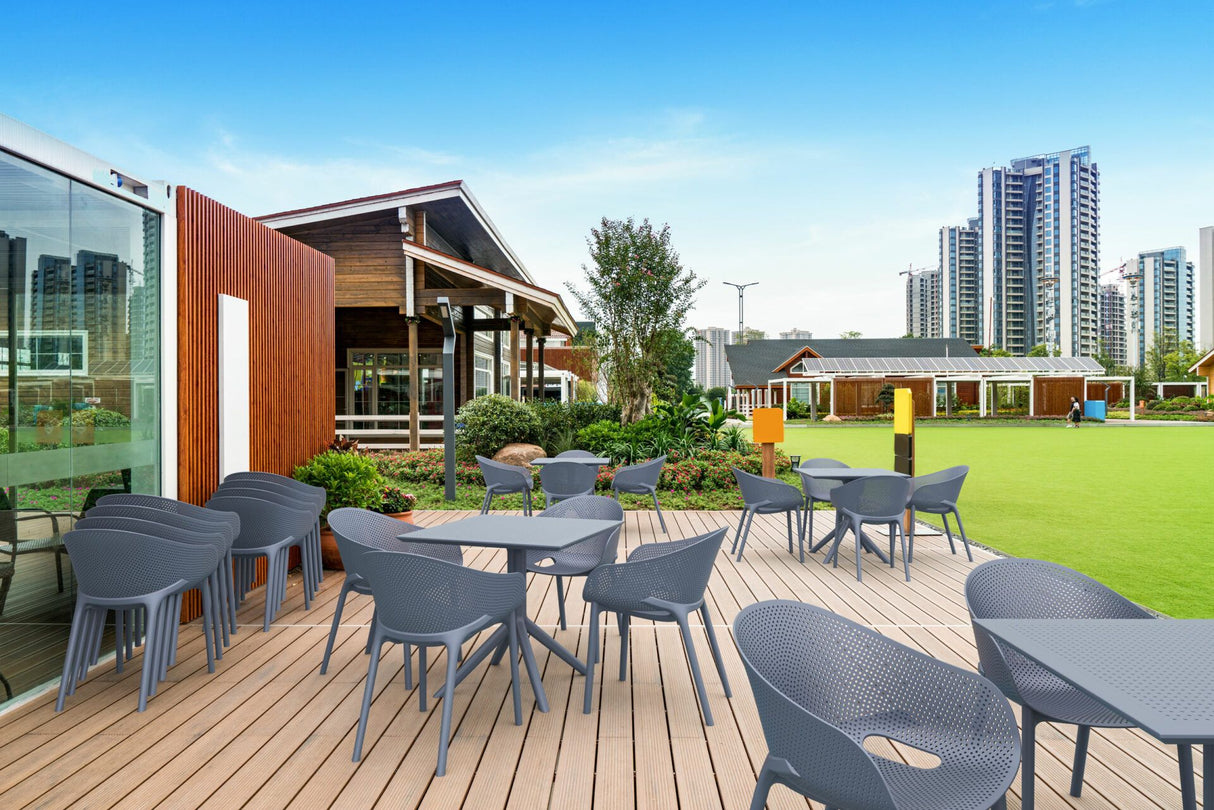 FL Sky Pro Hospitality Stacking Outdoor Dining Chair