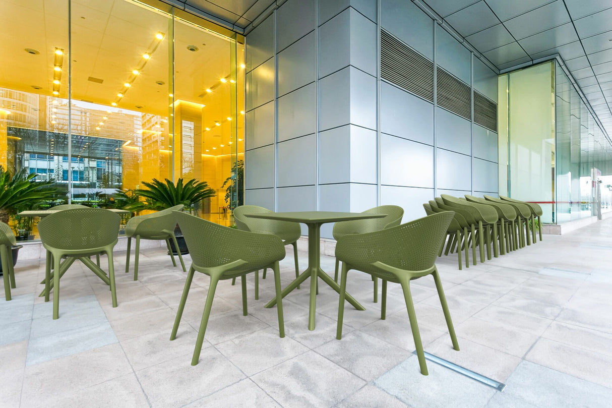 FL Sky Pro Hospitality Stacking Outdoor Dining Chair