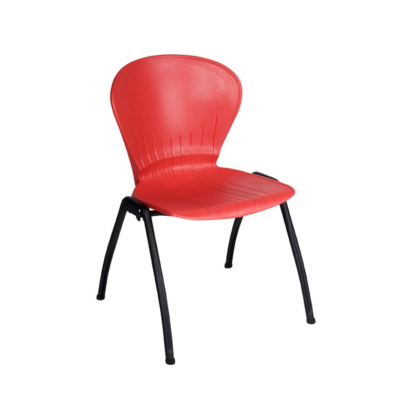 MA Anne Polypropylene Seat and Back Metal Legs Stacking Visitor Chair