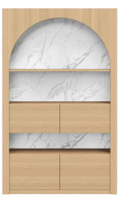 DD Aako Arched Storage Wall Unit with 1 Shelf & 4 Doors