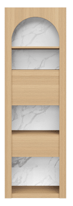 DD Aako 1 Door 1 Drawer 1 Shelf Arched Storage Wall Unit