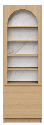 DD Aako 1 Door 4 Shelves Arched Storage Wall Unit