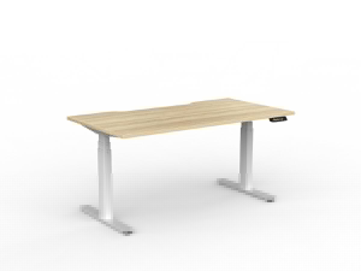 OL Agile Motion+ Electric Height Adjustable Desk – White Top with White Frame