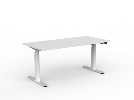 OL Agile Motion+ Electric Height Adjustable Desk – White Top with White Frame