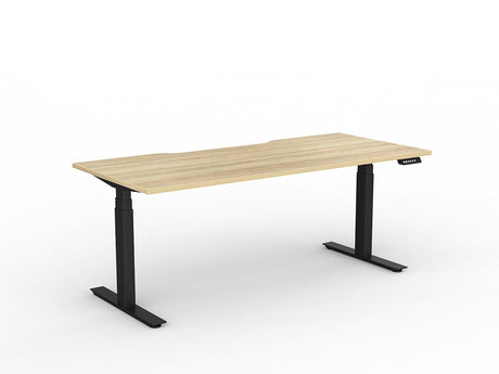 OL Agile Motion+ Electric Height Adjustable Desk – White Top with White Frame