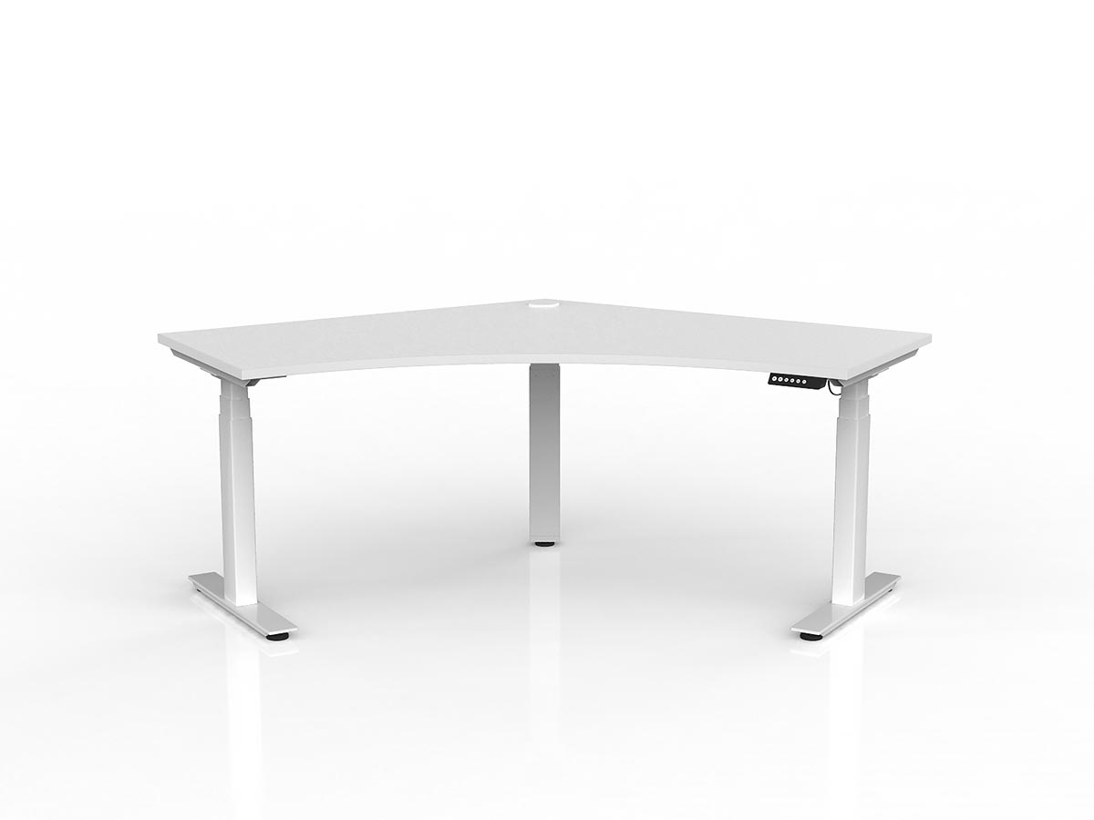 OL AgileMotion+ Electric Height Adjustable 120° Corner Desk