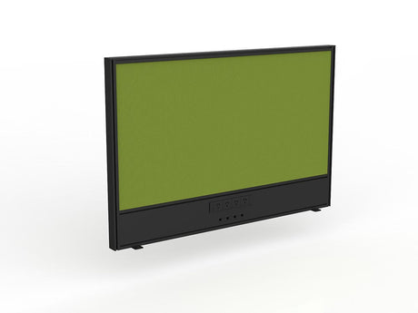 OL Studio Screen with Ducting for Agile Shared Desk – Splice Fabric with Black Frame