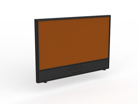 OL Studio Screen with Ducting for Agile Shared Desk – Splice Fabric with Black Frame