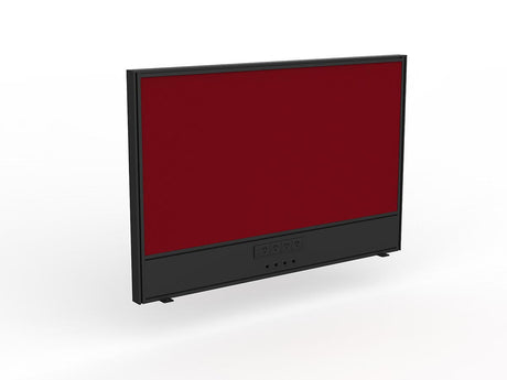 OL Studio Screen with Ducting for Agile Shared Desk – Splice Fabric with Black Frame
