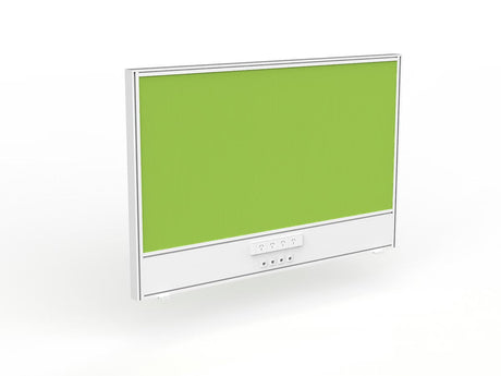 OL Studio Screen with Ducting for Agile Shared Desk – Breath Fabric with White Frame