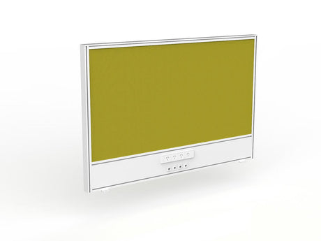 OL Studio Screen with Ducting for Agile Shared Desk – Splice Fabric with White Frame