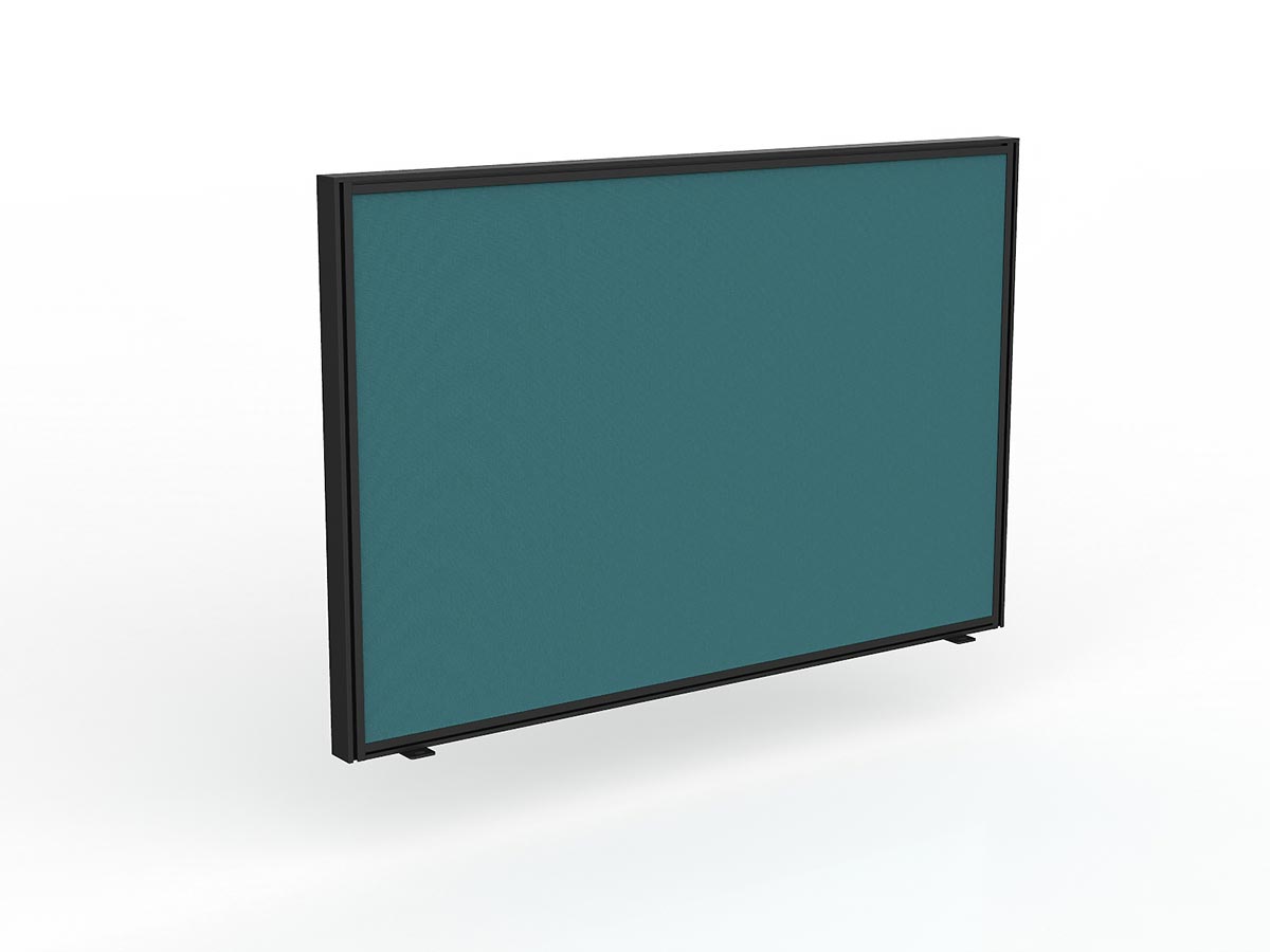 Ol Anvil Desk 6-User Double Sided Workspace with Splice Fabric Screen & Black Frame