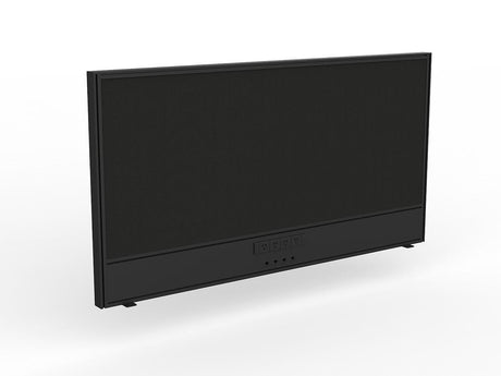 OL Studio Screen with Ducting for Agile Shared Desk – Splice Fabric with Black Frame