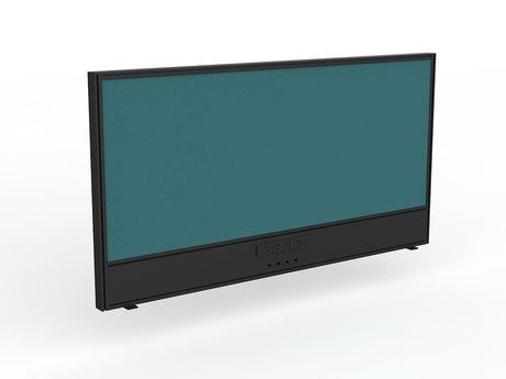 OL Studio Screen with Ducting for Agile Shared Desk – Splice Fabric with Black Frame