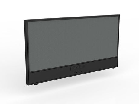 OL Studio Screen with Ducting for Agile Shared Desk – Splice Fabric with Black Frame