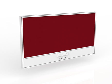 OL Studio Screen with Ducting for Agile Shared Desk – Splice Fabric with White Frame