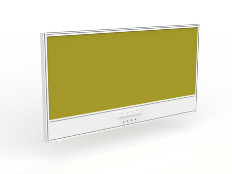 OL Studio Screen with Ducting for Agile Shared Desk – Splice Fabric with White Frame